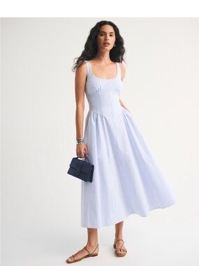 abercrombie mixed fabric midi dress Abercrombie - NWT Mixed Fabric Cut Out Midi Dress Sz XS Petite